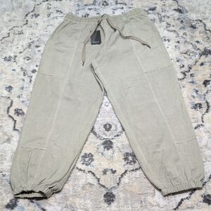 Rails Haven Jogger Pants | Sage Green | Size L | NWT $168 Drawstring Waist